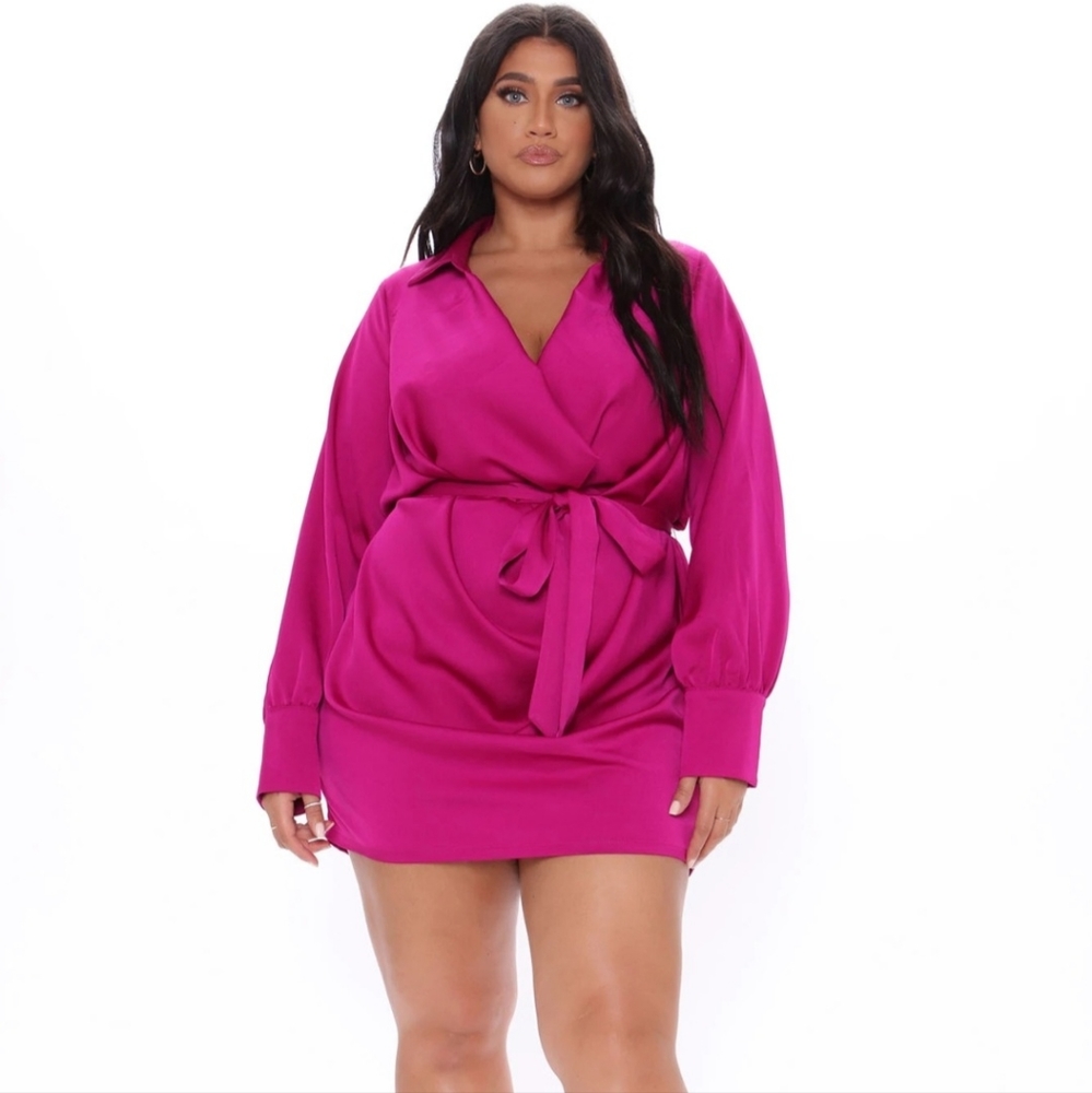 Fashionnova Magenta Mini Plus Size Dress